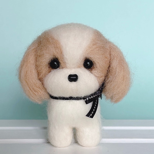 シーズーの羊毛フェルト 犬 羊毛フェルト chai♡hima 通販 8464520