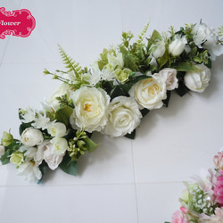 ◇カサブランカ&ローズのクラッチブーケ◇ホワイト＆グリーンの