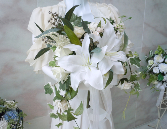 SALE♡ナチュラルクラッチ　ウェディングブーケセット 完成品ブーケ】レモンイエローのナチュラルクラッチブーケ