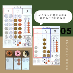 ドーナツ屋さんでお金のおけいこ★送料無料　知育玩具　お金の勉強 7枚目の画像