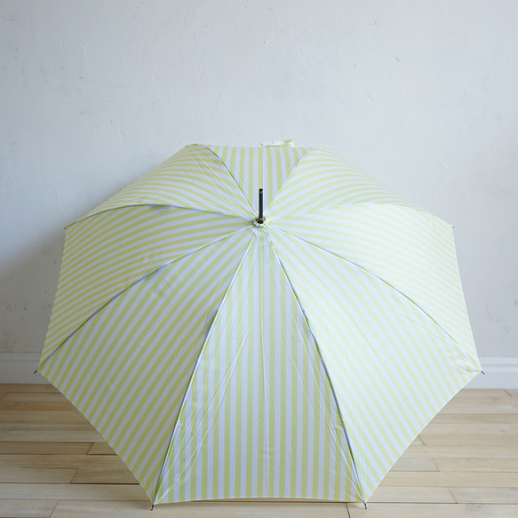 竹傘條紋檸檬 防曬防雨長傘 ALCEDO 161003 遮陽傘 條紋檸檬 第14張的照片