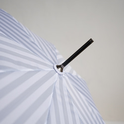 竹の傘 ストライプ ライトグレー 晴雨兼用 長傘 ALCEDO 161004 日傘 雨傘 15枚目の画像