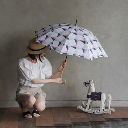 竹の傘 kaleido 晴雨兼用 長傘 ALCEDO 161006 日傘 雨傘 カレイド 1枚目の画像