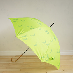 竹の傘 moon yellow 晴雨兼用 長傘 ALCEDO 161012 日傘 雨傘 黄色 12枚目の画像