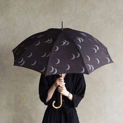 【預約特賣】竹傘moon black 日曬雨淋長傘 ALCEDO 161013 遮陽傘 第1張的照片