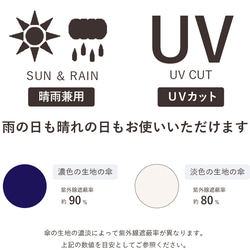竹の傘 moon sky 晴雨兼用 長傘 ALCEDO 161016 日傘 雨傘 月 水色 5枚目の画像