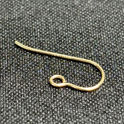 2ペア〜〈14kgf〉極細 シンプル フック ピアス　0.51mm 刻印あり 6枚目の画像