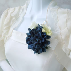 ◇アートフラワー造花◇ハンドメイド パープルローズ バラのコサージュ