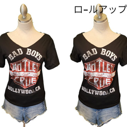 Motley Crue★モトリークルー2wayカスタムTロックTバンドTシャツ/レディース 2枚目の画像