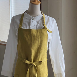 厚手透け感無いエプロンお探しの方にお勧め＊ベルギーリネン100%２５番手 10枚目の画像