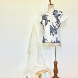 【再販】型染　金魚のアロハシャツ 1枚目の画像