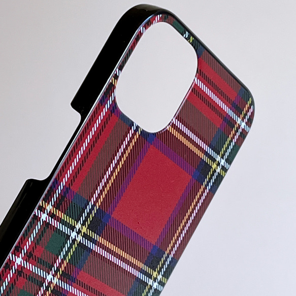 タータン チェック 青 スマホケース 樹脂  スマホカバー けいたいカバー グーグル 5枚目の画像