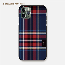 タータン チェック 青 スマホケース 樹脂  スマホカバー けいたいカバー グーグル 2枚目の画像