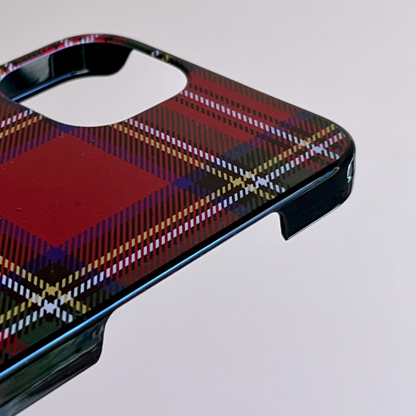 タータン チェック 青 スマホケース 樹脂  スマホカバー けいたいカバー グーグル 7枚目の画像