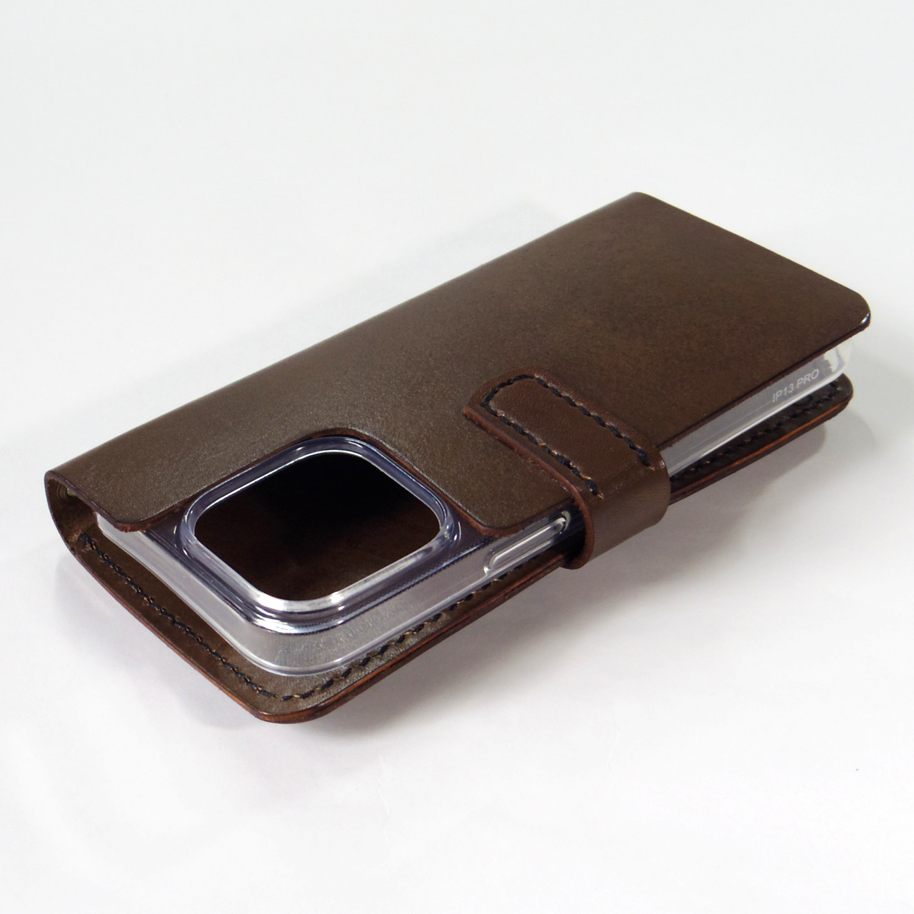 スナップボタン留め牛革レザーケースとショルダーストラップ iPhone,Android スマホケース 17色から選択可能