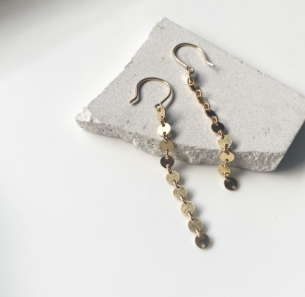 【専用です】14kgfピアス✴︎ブレス✴︎ペントップ・オーダー品etc 14kgf Disk チェーンピアス ピアス（フック・チェーン） f