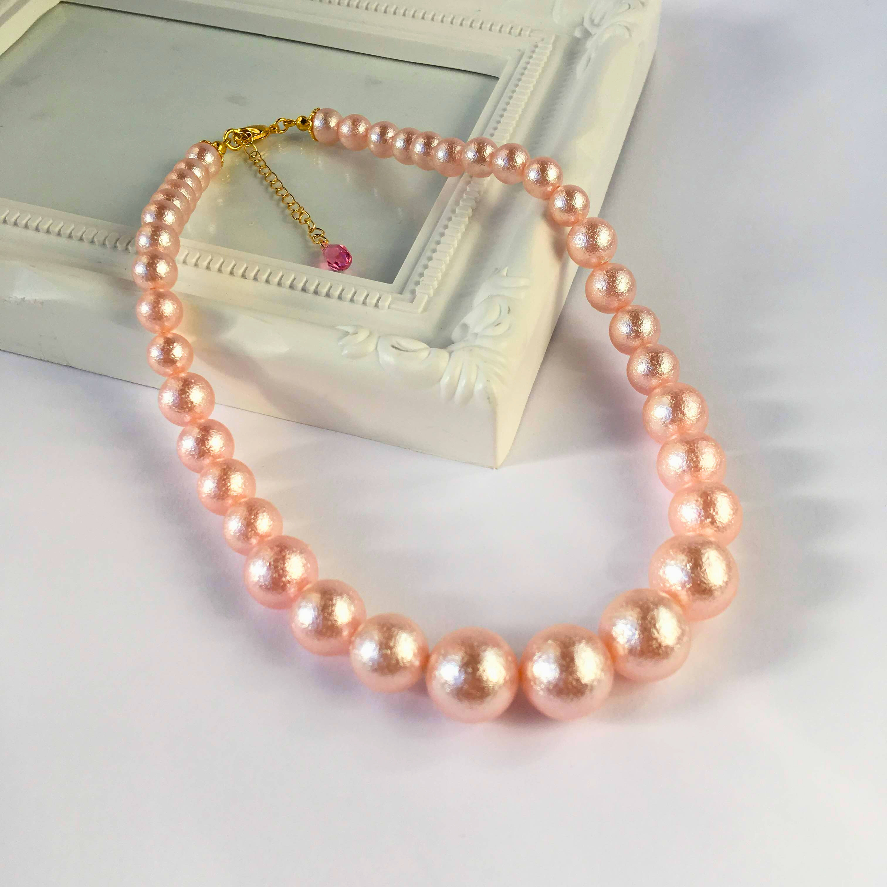 フェアリーパールで煌めくスマホリング　pink フェアリーパールで煌めくスマホリング pink フェアリーパールで煌めく