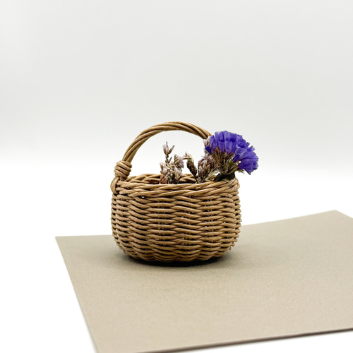 再販】手乗りサイズのミニバスケット（多色展開） フリーボックス