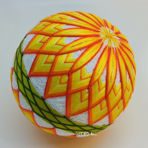 てまり No.010 / 手鞠 手毬 手まり Temari 約9cm 縁起物 贈り物 てまり No.010 / 手鞠 手毬 手まり Temari 約9cm 縁起物 贈り物