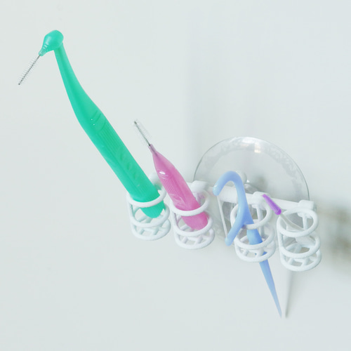 歯間ブラシ ホルダー 4本用 【吸盤】 バス・トイレ・洗面用品 tk185