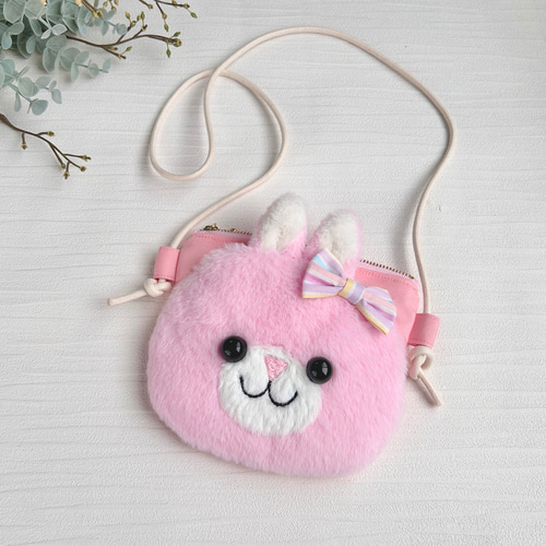 ファスナー付き】くまのふわふわポシェット（キッズ） 雑貨・その他