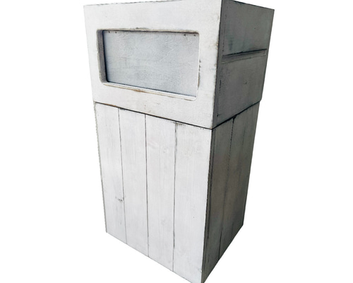 木製ごみ箱　ホワイト 即納】#ウッド × ホワイト スリム ダストボックス 全2タイプ | 70PARK