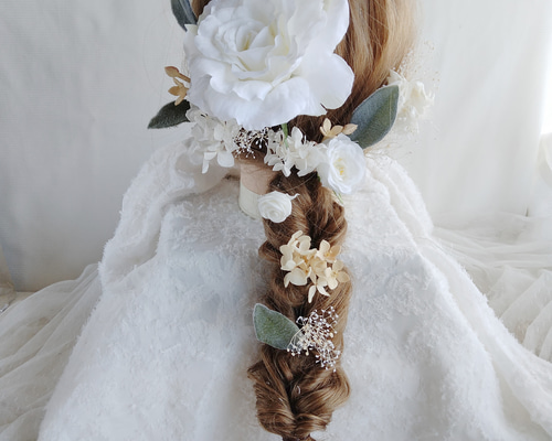 ガーデンローズのヘアアクセサリー フォトウェディング 白無垢