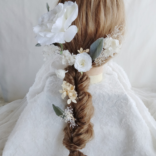 ガーデンローズのヘアアクセサリー フォトウェディング 白無垢