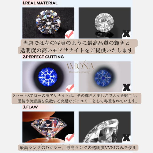 コハル♡シミュレーションモアサナイトのピアスとモアサナイトブレスレット コハル♡シミュレーションモアサナイトのピアスとモアサナイトブレスレット