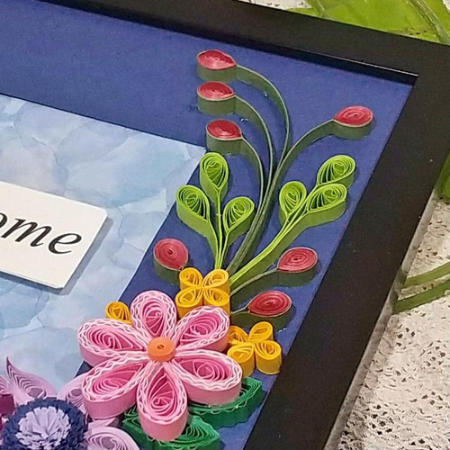 再販】ペーパークイリング・フォトフレーム01（Welcome）プレート付