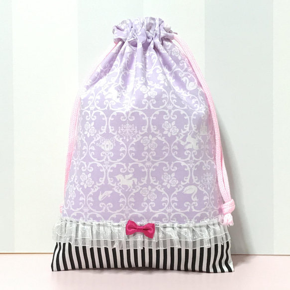 巾着○シューズケース○上履き入れ○ユニコーン ♡プリンセス♡ダマ 