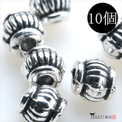 [10個]金屬珠★e2/銀★Spacer Rondel Rounding Barrel-shaped Accessory par 第1張的照片