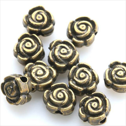 [10個]金屬珠g1/Antique ★Spacer Rondel Flower-shaped Accessory Parts 第2張的照片