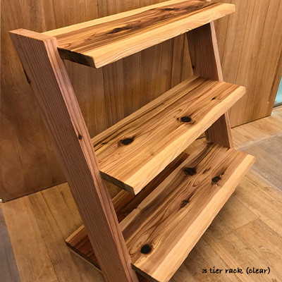 三段棚】80×45cm 高さ80cm Z型 無垢材 自然派塗料 オイル仕上げ ラック