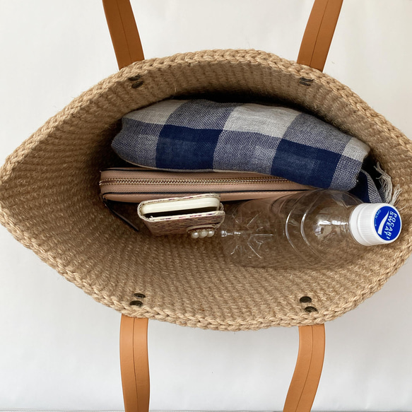 シンプルな麻ひものバック 4枚目の画像