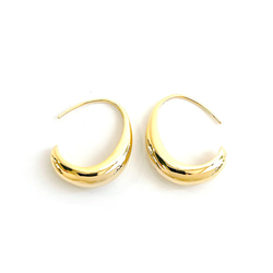 ych01 【1對】約24mm水滴形16KGP金鉤耳環 第1張的照片