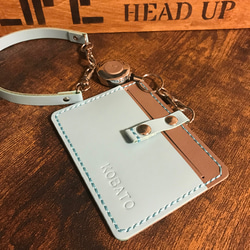 7色の革から自由にカスタマイズ！I Dケース カードケース  パスケース 名入れ無料 6枚目の画像