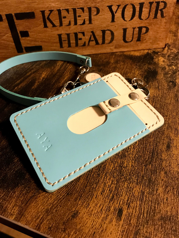 7色の革から自由にカスタマイズ！I Dケース カードケース  パスケース 名入れ無料 10枚目の画像