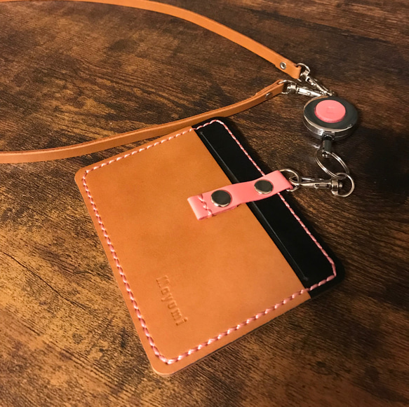 7色の革から自由にカスタマイズ！I Dケース カードケース  パスケース 名入れ無料 5枚目の画像