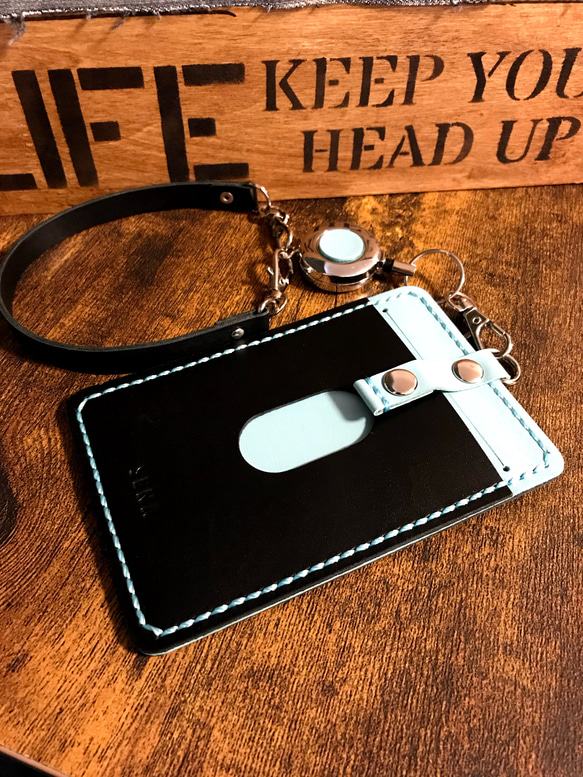 7色の革から自由にカスタマイズ！I Dケース カードケース  パスケース 名入れ無料 11枚目の画像