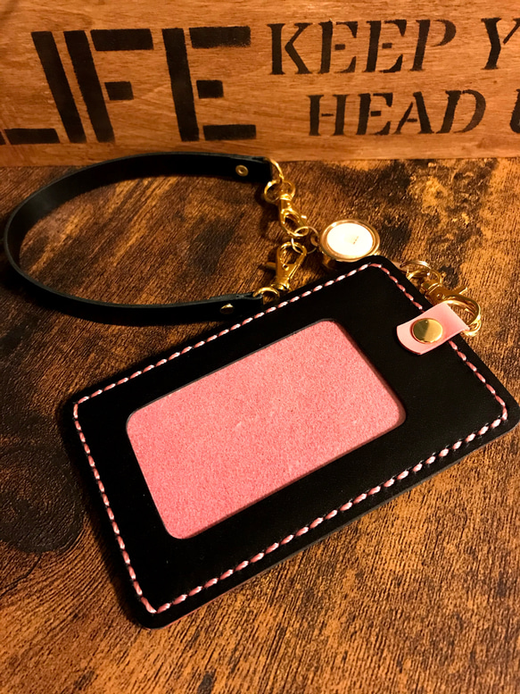 7色の革から自由にカスタマイズ！I Dケース カードケース  パスケース 名入れ無料 14枚目の画像