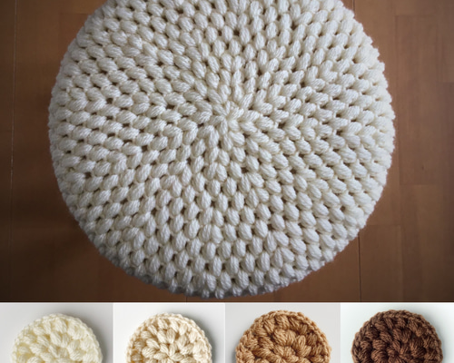 受注製作】丸椅子カバー厚み2cm用 クッション・クッションカバー S・K