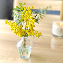 ドーム Daum ミモザ　花瓶  未使用品 ドーム Daum ミモザ 花瓶 未使用品