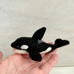 受注制作】羊毛フェルト 幸せを呼ぶシャチ(ジンベエザメのお友達) 羊毛