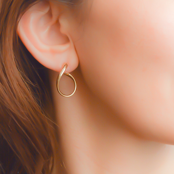 【送料無料】kainari hoop pierces n524 1枚目の画像