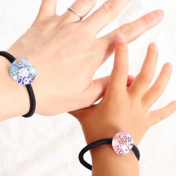 ヘアゴム　ヴェネチアングラス　あおのヘアゴム 8枚目の画像