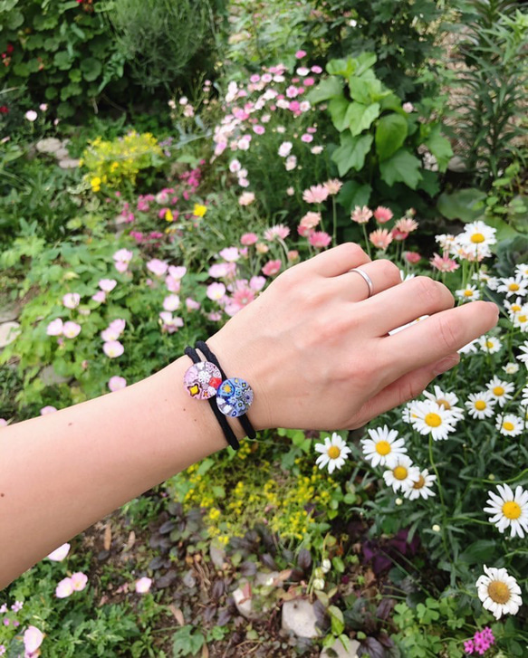 ヘアゴム　ヴェネチアングラス　あおのヘアゴム 9枚目の画像