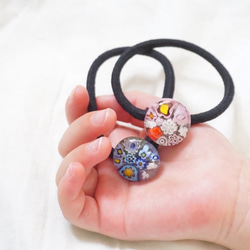 ヘアゴム　ヴェネチアングラス　あおのヘアゴム 11枚目の画像