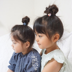 ヘアゴム　ヴェネチアングラス　あおのヘアゴム 10枚目の画像