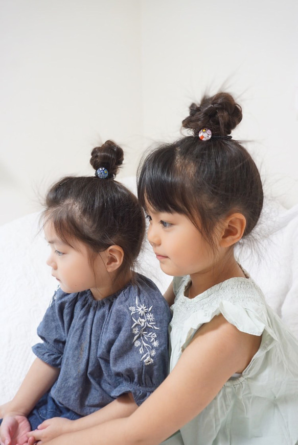 ヘアゴム　ヴェネチアングラス　あおのヘアゴム 10枚目の画像